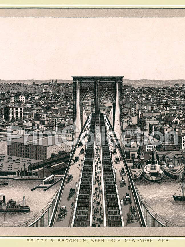Bridge and Brooklyn Art Print for wholesale by Print Collection