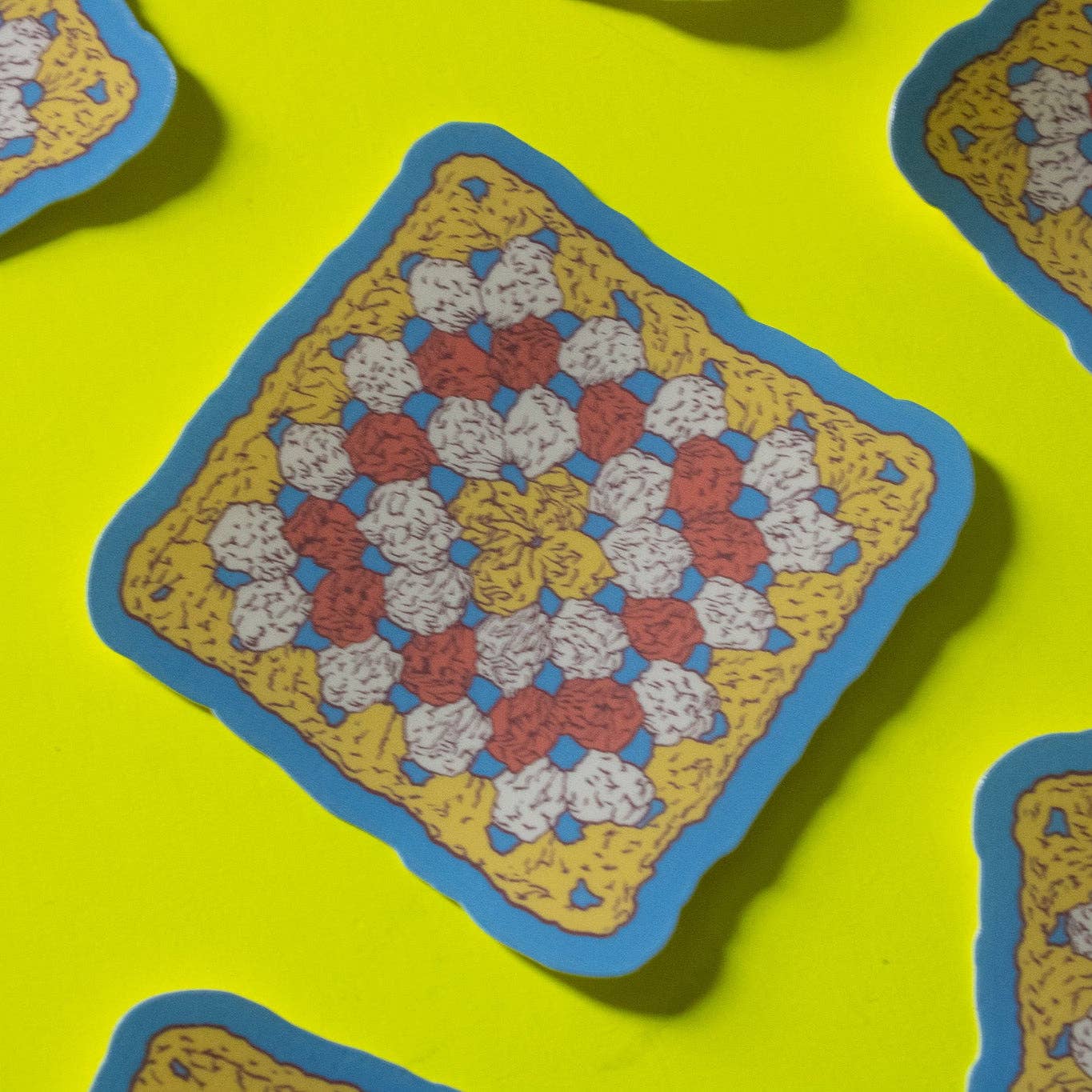 Doctor Scribble - Wholesale Sticker - Granny Square Vinyl Sticker5