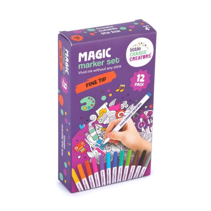 Little Change Creators - Wholesale Markers - Kids & Baby - MAGIC MARKERS - Fine Tip | Pens for Drawing + Colouring0