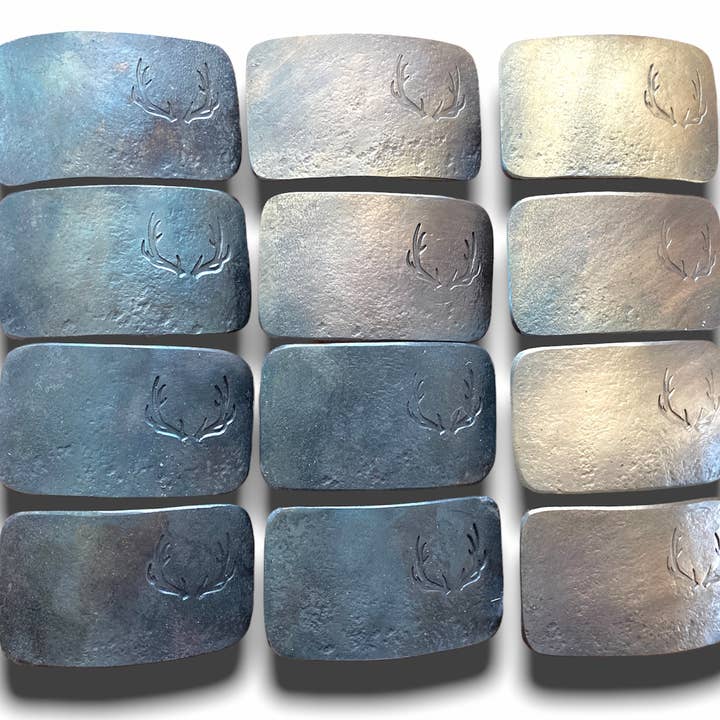 Meridian Farm and Forge - Wholesale Belt Buckle - Unisex - Hand Forged ElkHorn Belt Buckle