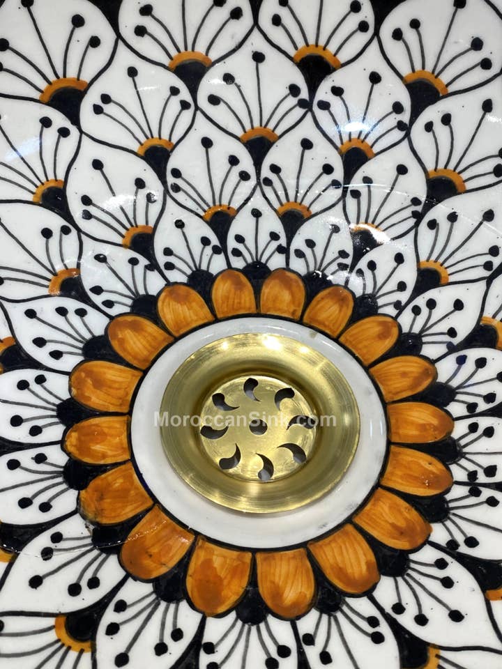 Moroccan BRASS Drain Waste For Moroccan Sink Model 6 for wholesale by Moroccan Sink
