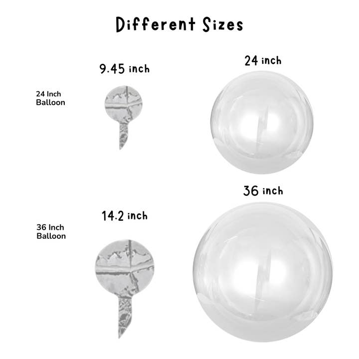 Ellie's Party Supply - Wholesale Balloon - Giant Round Clear Bobo Balloon (24 Inch)
