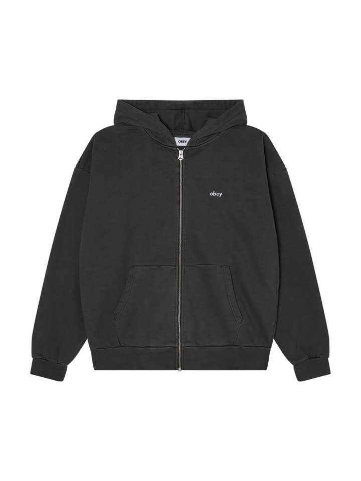 OBEY LOWERCASE PIGMENT ZIP-HOOD for wholesale by OBEY Clothing