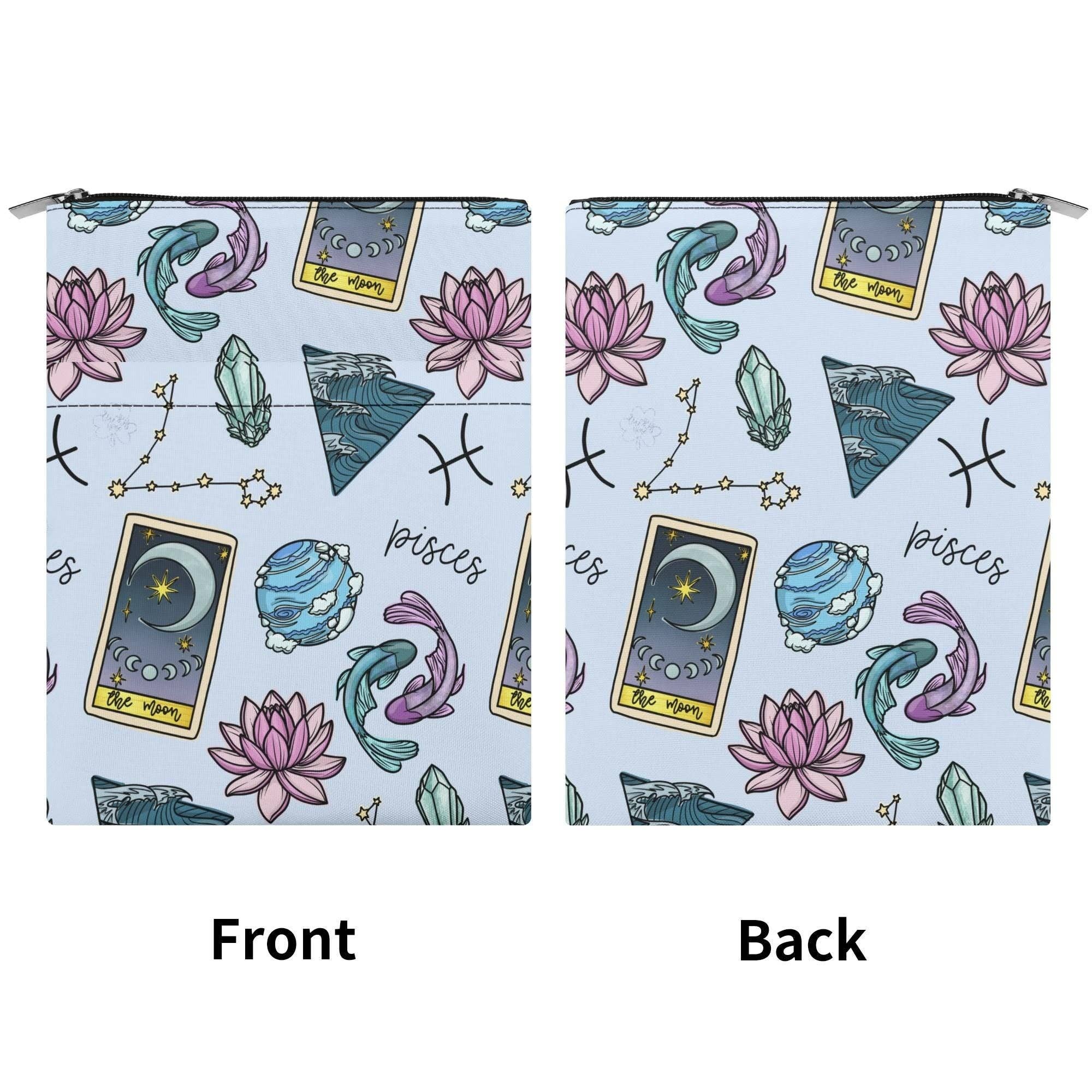 OhhhSoPeachy - Wholesale Book Cover - Pisces Seamless Pattern Printed Fabric Custom Book Sleeve Book Cover Protector with Zipper and Front Pocket5