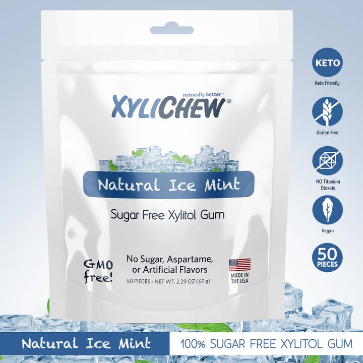 Xylichew Ice Mint Gum- 50 ct. for wholesale by Xylichew