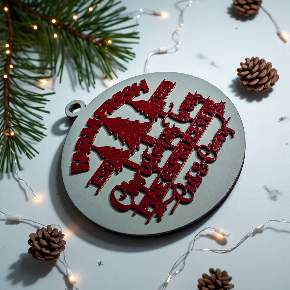 Gia Roma - Wholesale Ornament - Hanging Christmas Decor + Handmade Wooden Ornament Funny72