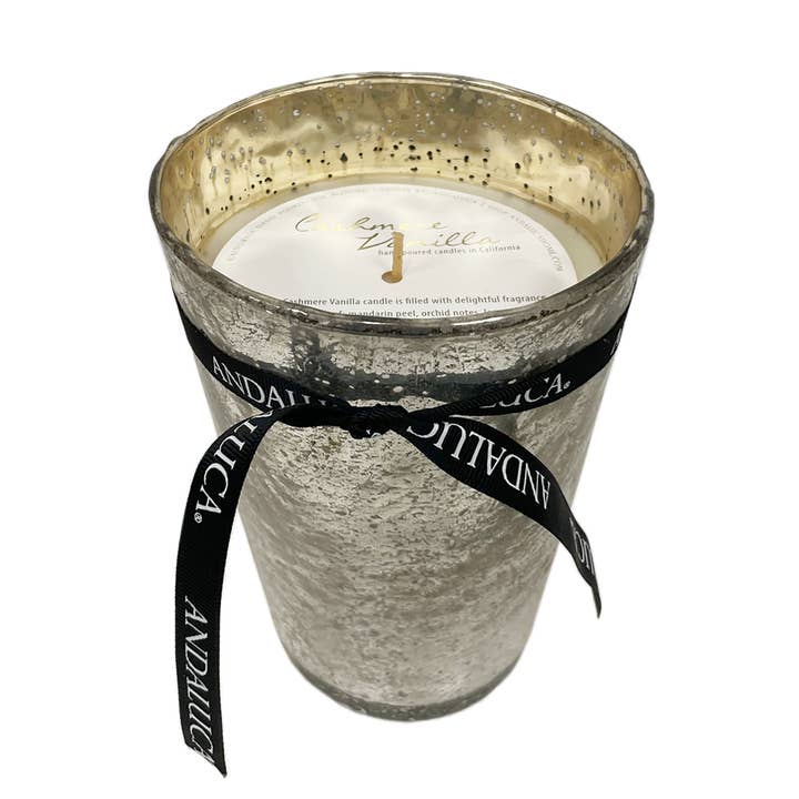 Andaluca - Wholesale Jar/Filled Candle - Cashmere Vanilla Mercury Candle Pot0