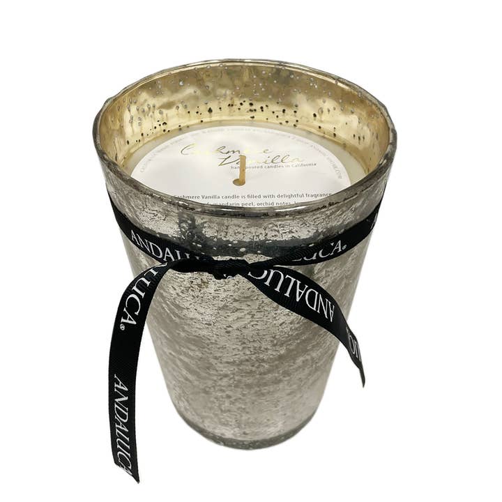 Andaluca - Wholesale Jar/Filled Candle - Cashmere Vanilla Mercury Candle Pot