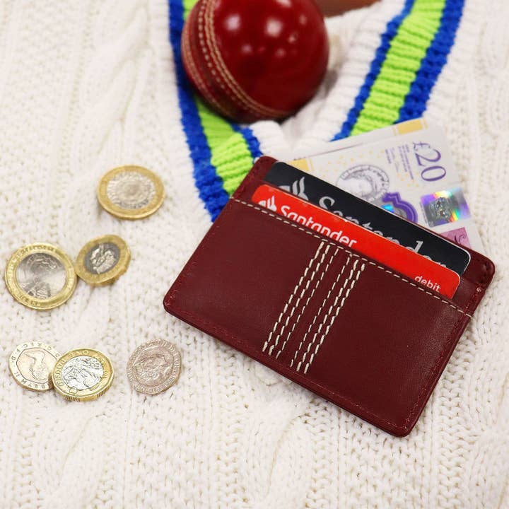 Leather Cricket Card Holder for wholesale by Monster Sporting Gifts