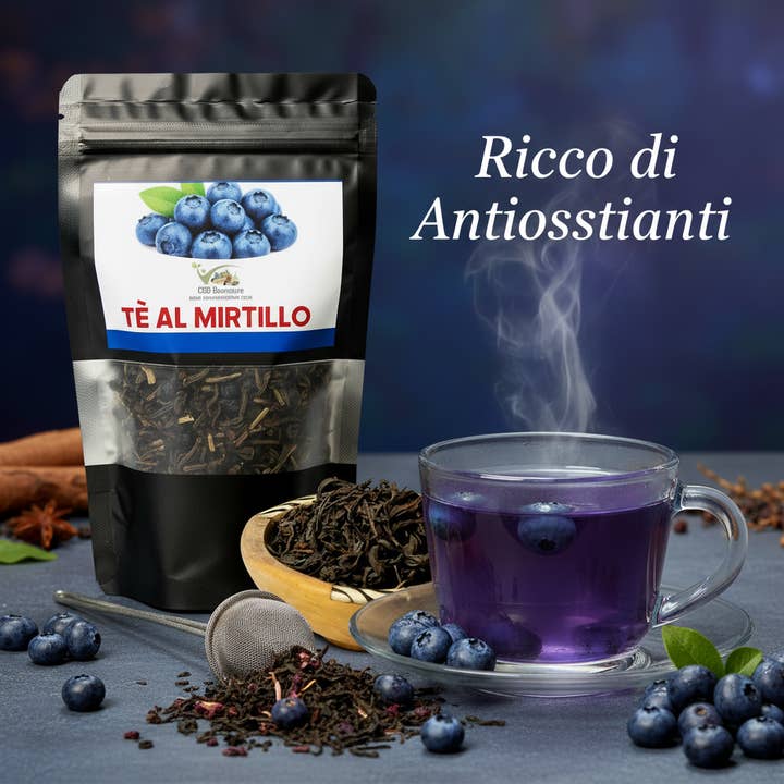 Cibobenessere - Wholesale Health/Detox Tea - 100% Natural Blueberry Tea - Protects Vision and Improves Memory1