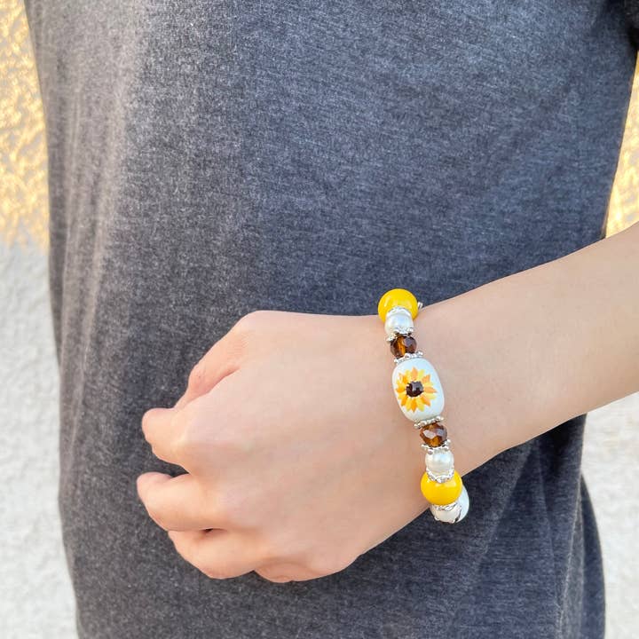 Fiona Accessories - Vente Bracelet de perles - Bracelet en forme de rose lavande, oeillet, jasmin, mayflower11