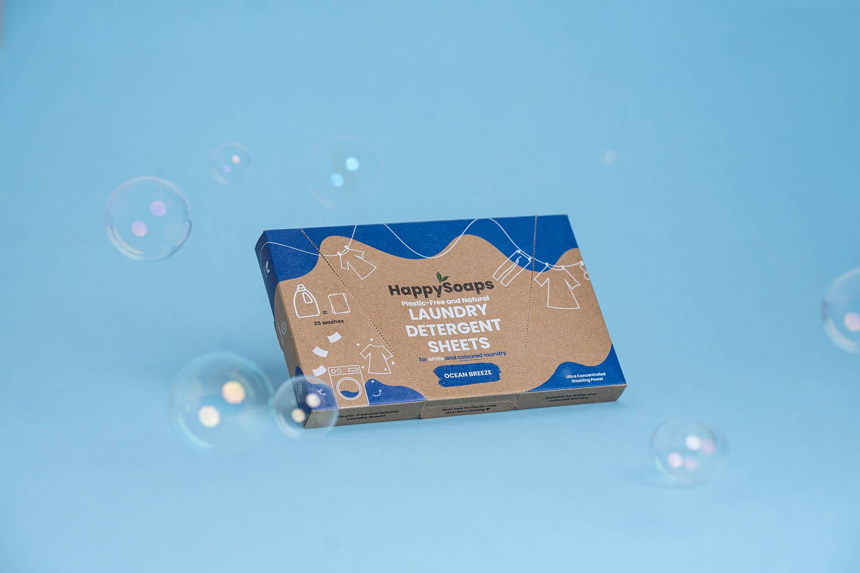 HappySoaps - Wholesale Laundry Detergent Powder/Pods - Laundry Sheets - Colored & White - Starter Pack (3 pcs)5