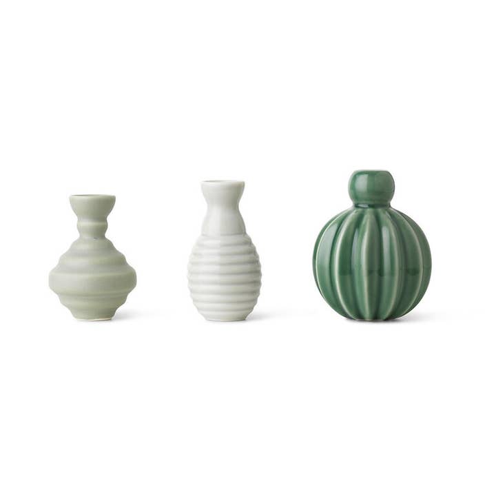 Samsurium Minibells green 3 pcs. vases for wholesale by Dottir Nordic Design
