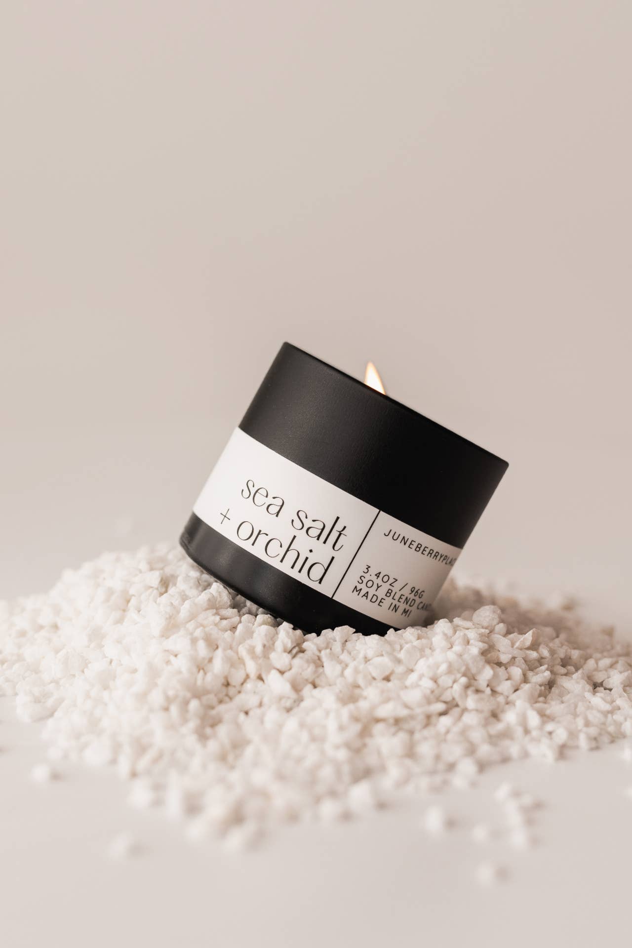 juneberryplace home fragrances - Candles, Diffusers & Sprays - Wholesale Jar/Filled Candle - Sea Salt + Orchid Candle, Luxury Spring Floral Home Decor