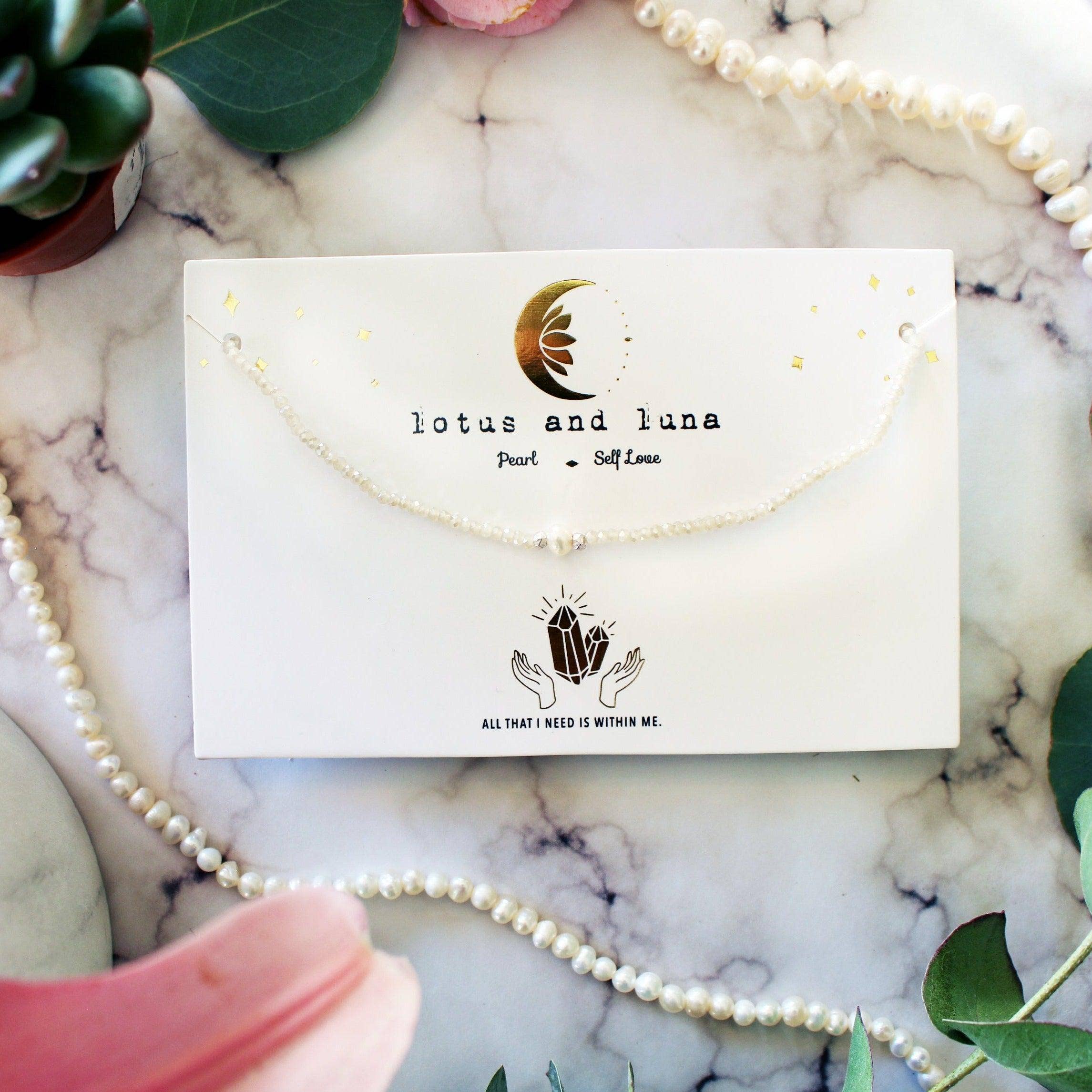 Lotus and Luna - Wholesale Beaded/Pearl Necklace - Self Love Pearl Goddess Necklace7