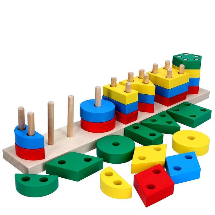 Wooden Sorter Game Toy Geometrics XXL, Educational Toy for wholesale by Komarov Toys