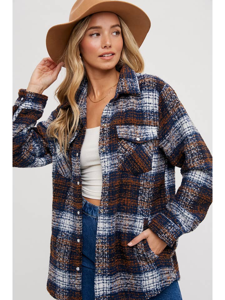 Bluivy - Wholesale Shirt Jacket/Shacket - Women's - BUTTON DOWN FLANNEL SHACKET3