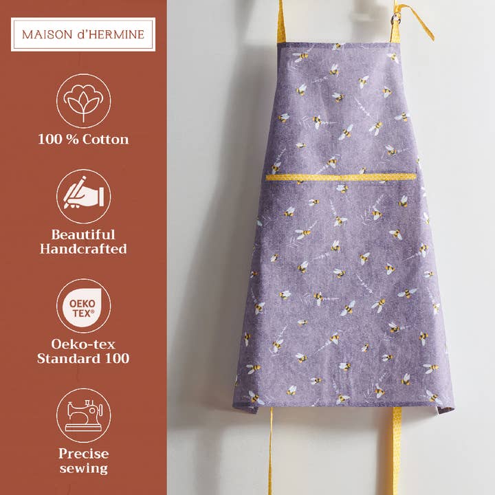 Maison d'Hermine - Design in Every Thread - Wholesale Apron - Apron 100% Cotton - Everyday Cooking - Bees Are Buzzing1