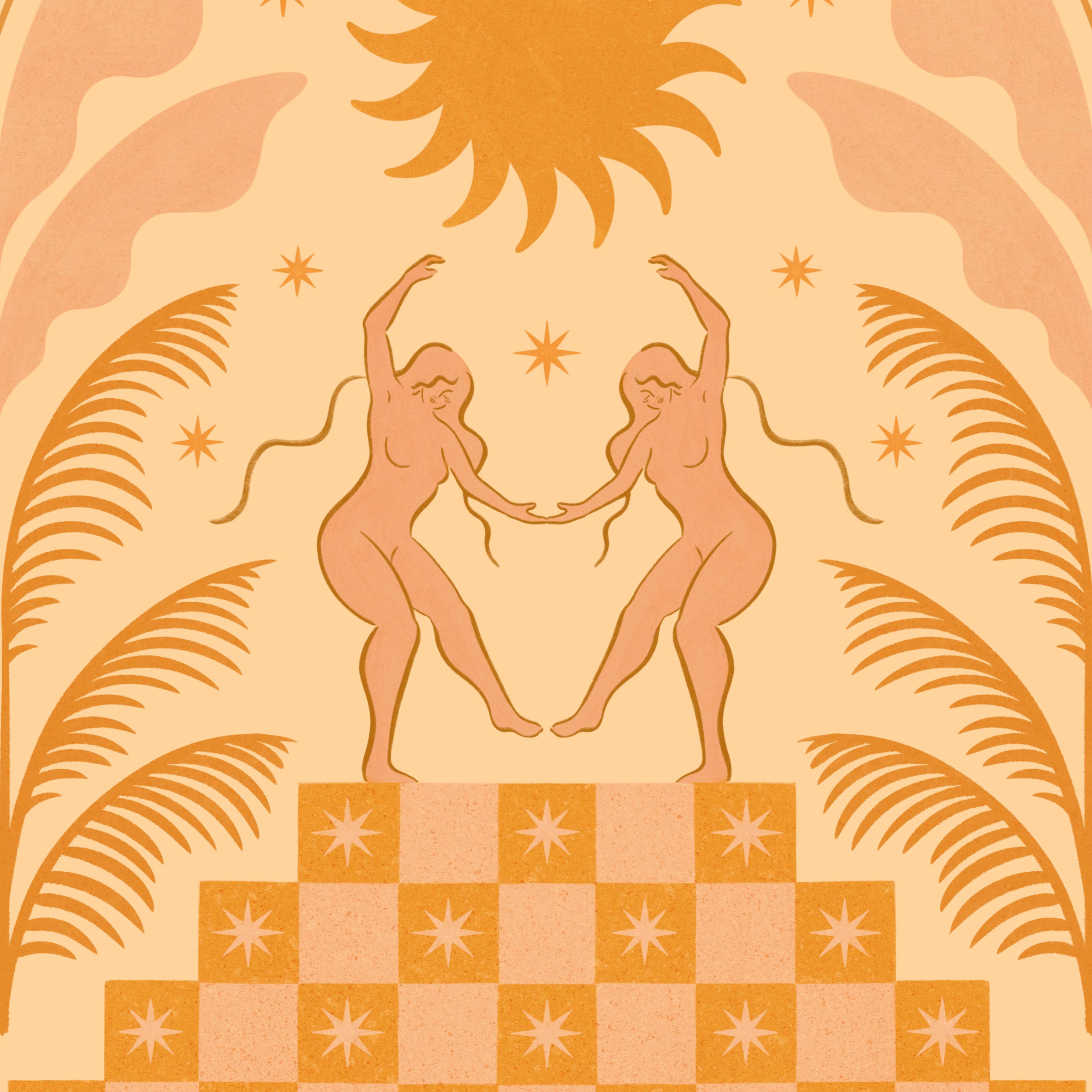 Nïma Nïma Studio – wholesale Art print – ‘The Sundance’, Boho Floral Celestial Sun Dance Art Print2