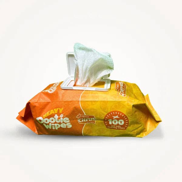 Heavy Dootie Pet Wipes, Butt, Body & Paws, Bamboo Citrus Scent for wholesale by Gogostik