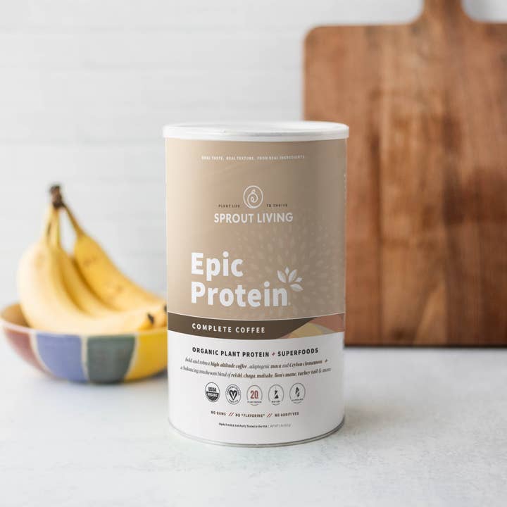Sprout Living - Wholesale Protein/Superfood Powder - Epic Protein | Organic Plant Protein, Complete Coffee, 2 LB1