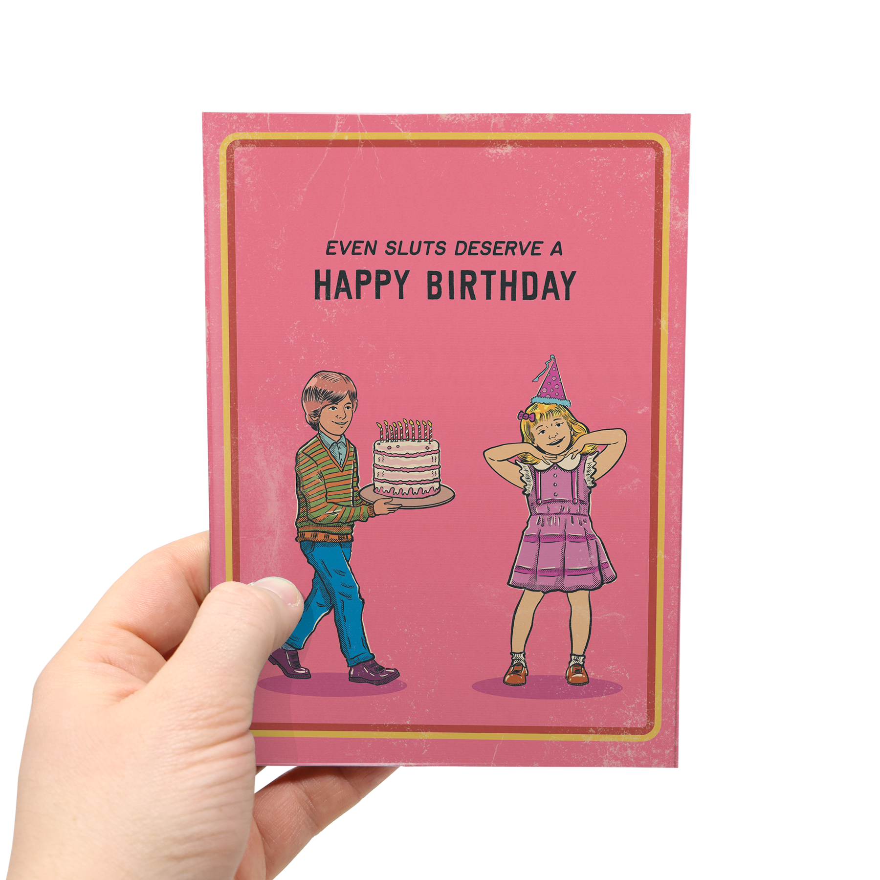 Sleazy Greetings - Wholesale Birthday Card - Even Sluts Deserve A Happy Birthday - 70's Vintage2