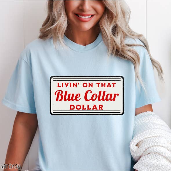 Bama Screens - Wholesale Sublimation Transfer - Blue Collar Dollar #BS80962