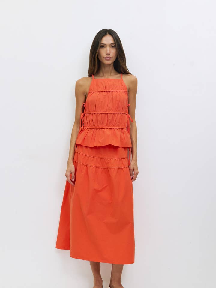 The Vanessa Top | Side Tie Poplin Tank Top for wholesale by All Row