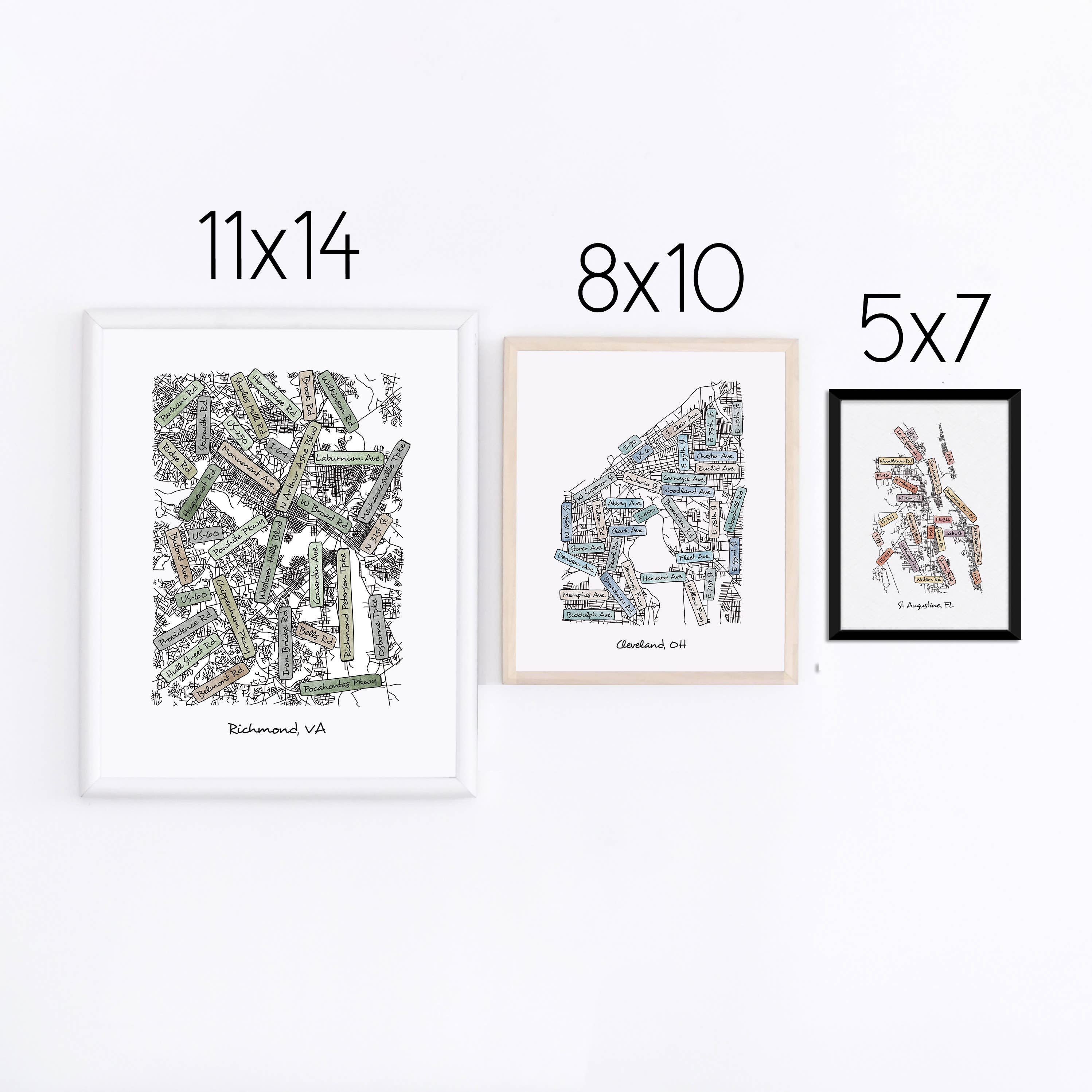 Sparks House Co. - Wholesale Art Print - Altadena California street map print, street names poster8