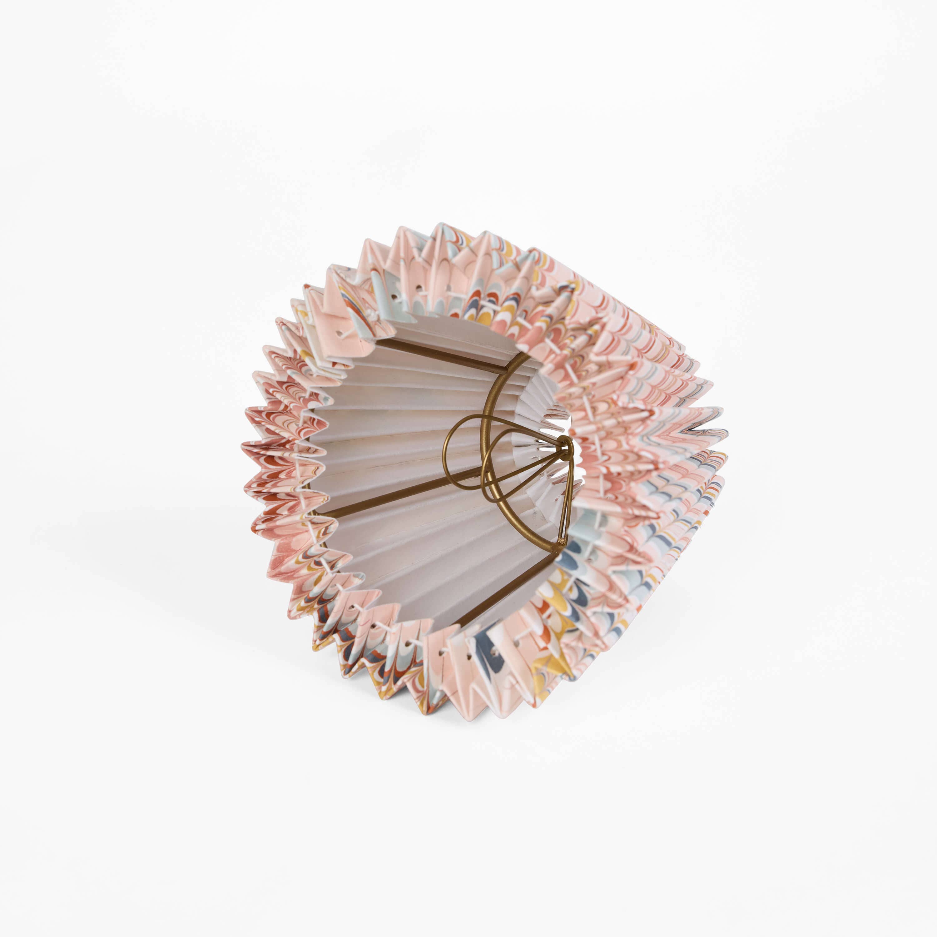 Craft Boat - Wholesale Lamp Shade - HAND MARBLED SMALL PLEATED LAMPSHADE - TWILIGHT MOUNTAIN2