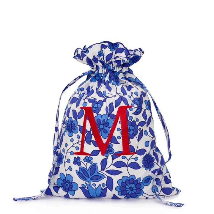 Floral Drawstring Smalls Bag | Marine for wholesale by Bridie & Bert