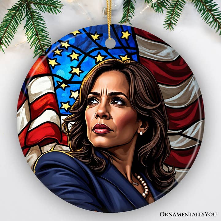 OrnamentallyYou - Venta al por mayor Adornos - Símbolo de esperanza de Kamala Harris, recuerdo para un elegante defensor