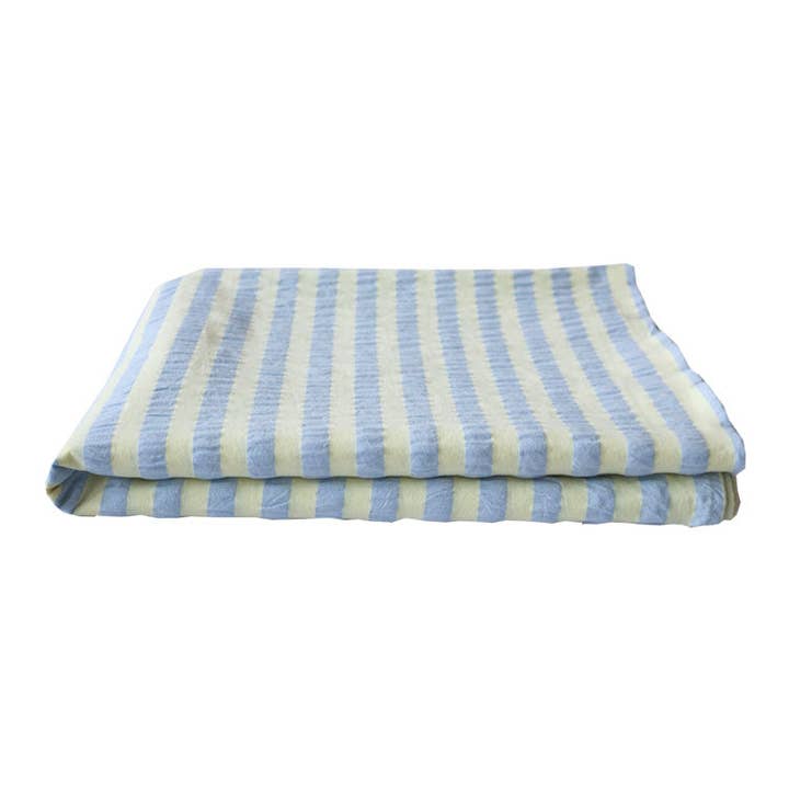 Butter Blue Seersucker Tablecloth and other Purchase Wholesale cloth table covers. Free Returns & Net 60 Terms on Faire trending on Faire.