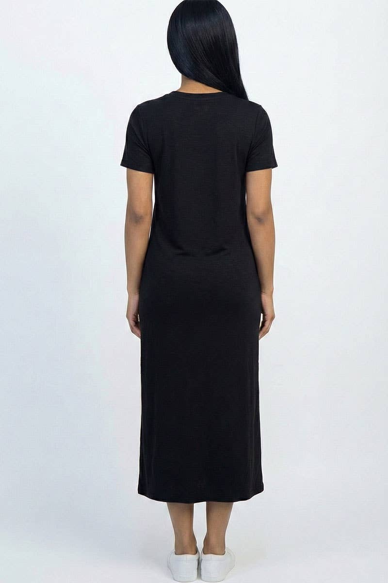 CAPELLA APPAREL - Wholesale Dress - Women's - Side Pocket Tee Dress3