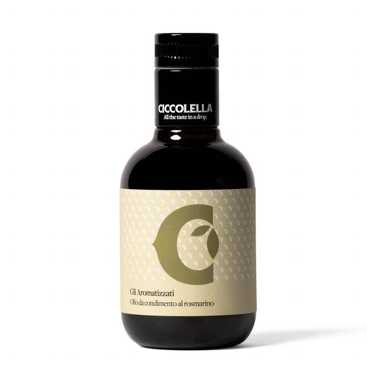 Økologisk olivenolie med rosmarinsmag 250ML for engroshandel hos Olio Ciccolella