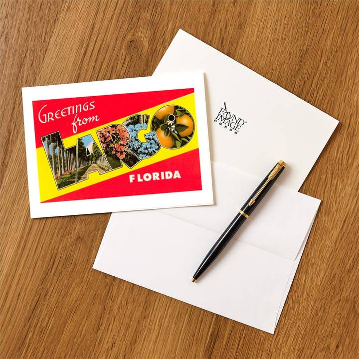 Found Image Press - Wholesale Stationery/Notecard Set - Greeting Card FL-653 Greetings from Largo, Florida1