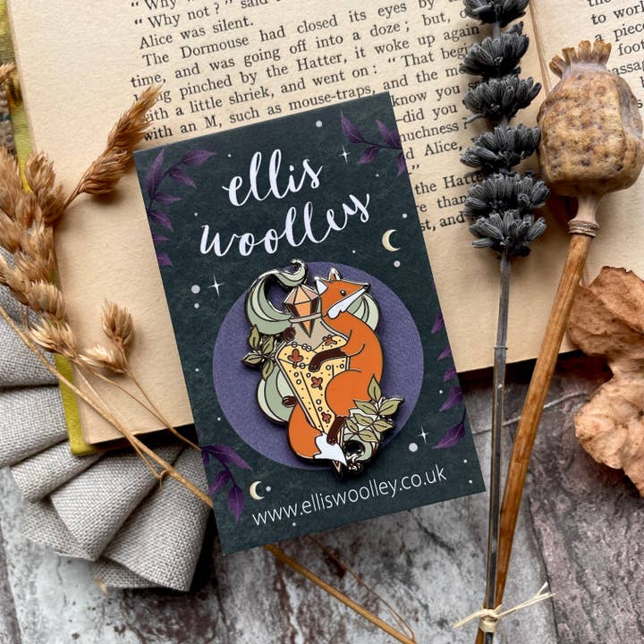 Ellis Woolley Illustration - Wholesale Lapel Pin/Button - Potion Fox Enamel Pin1