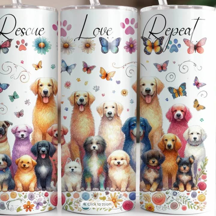 Dog Rescue | Tumbler for wholesale by Designs by Robyn