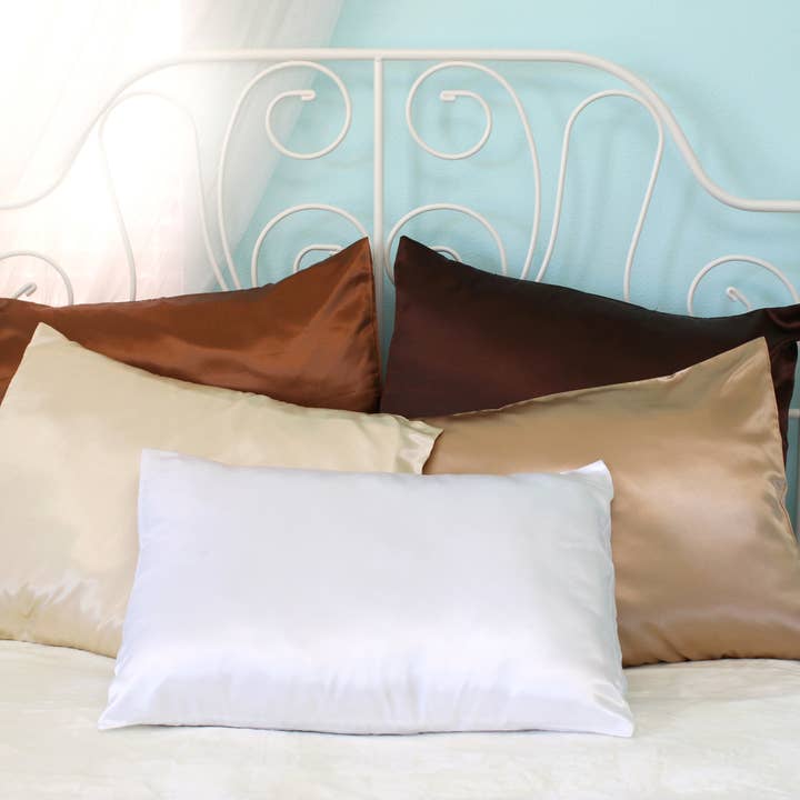 Morning Glamour - Wholesale Bedding Pillowcase/Sham - Signature 2PK Satin Pillowcase- STANDARD/QUEEN