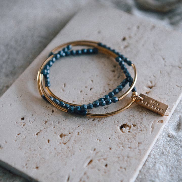 Cecelia Designs Jewelry - Vente Bracelet de perles - Bracelet triple tour perlé en or ou argent10