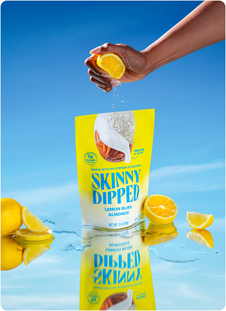 SkinnyDipped - Wholesale Nuts - Lemon Bliss Almonds Pouch, 3.5oz4