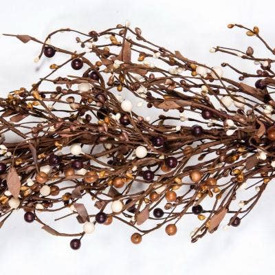 Mixed Berry Garland W/Leaves, Hw, 53In, Brown/Mixed for wholesale by KMI International Corp.