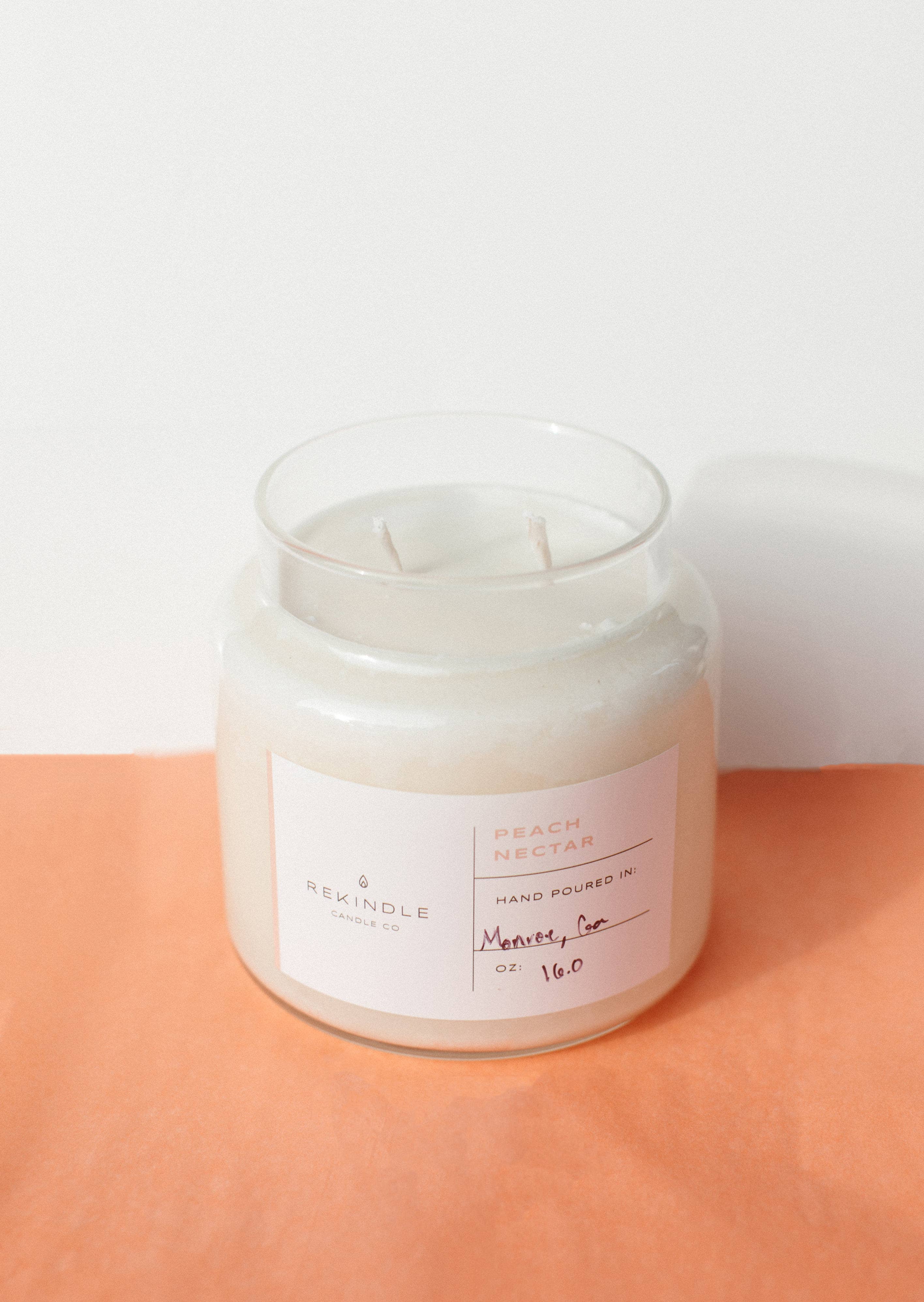 Rekindle Candle Co - Wholesale Jar/Filled Candle - Peach Nectar Soy Candle (Discontinued)1