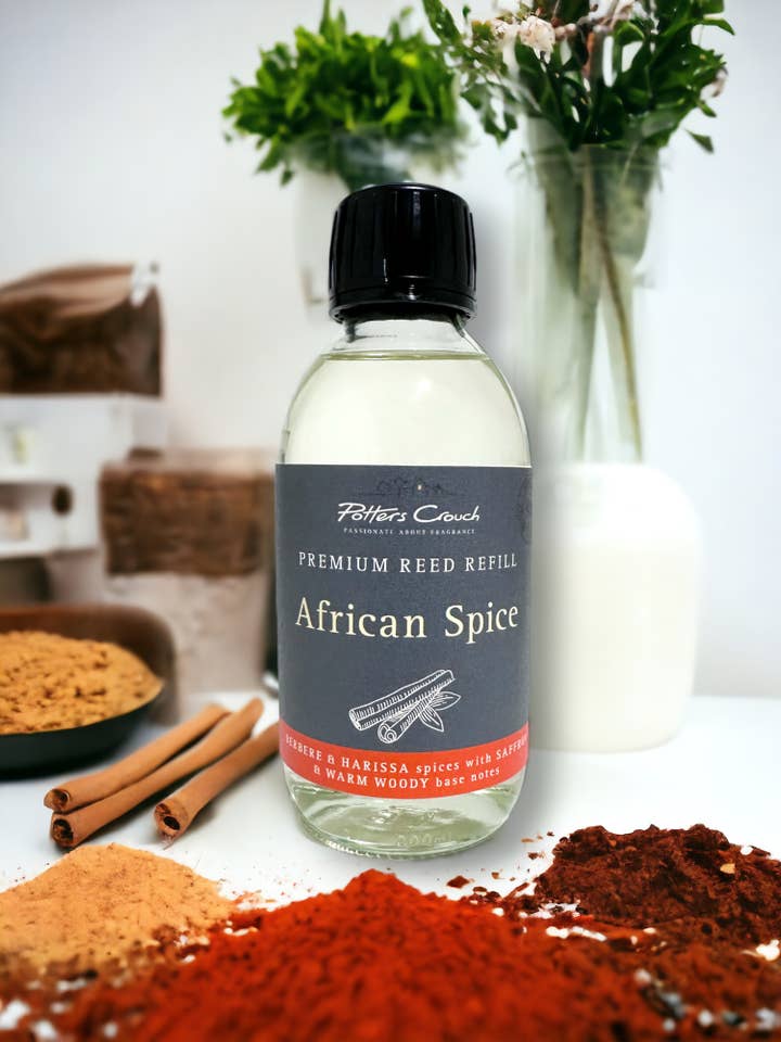 African Spice Reed Diffuser Refill for wholesale by Potters Crouch Candles