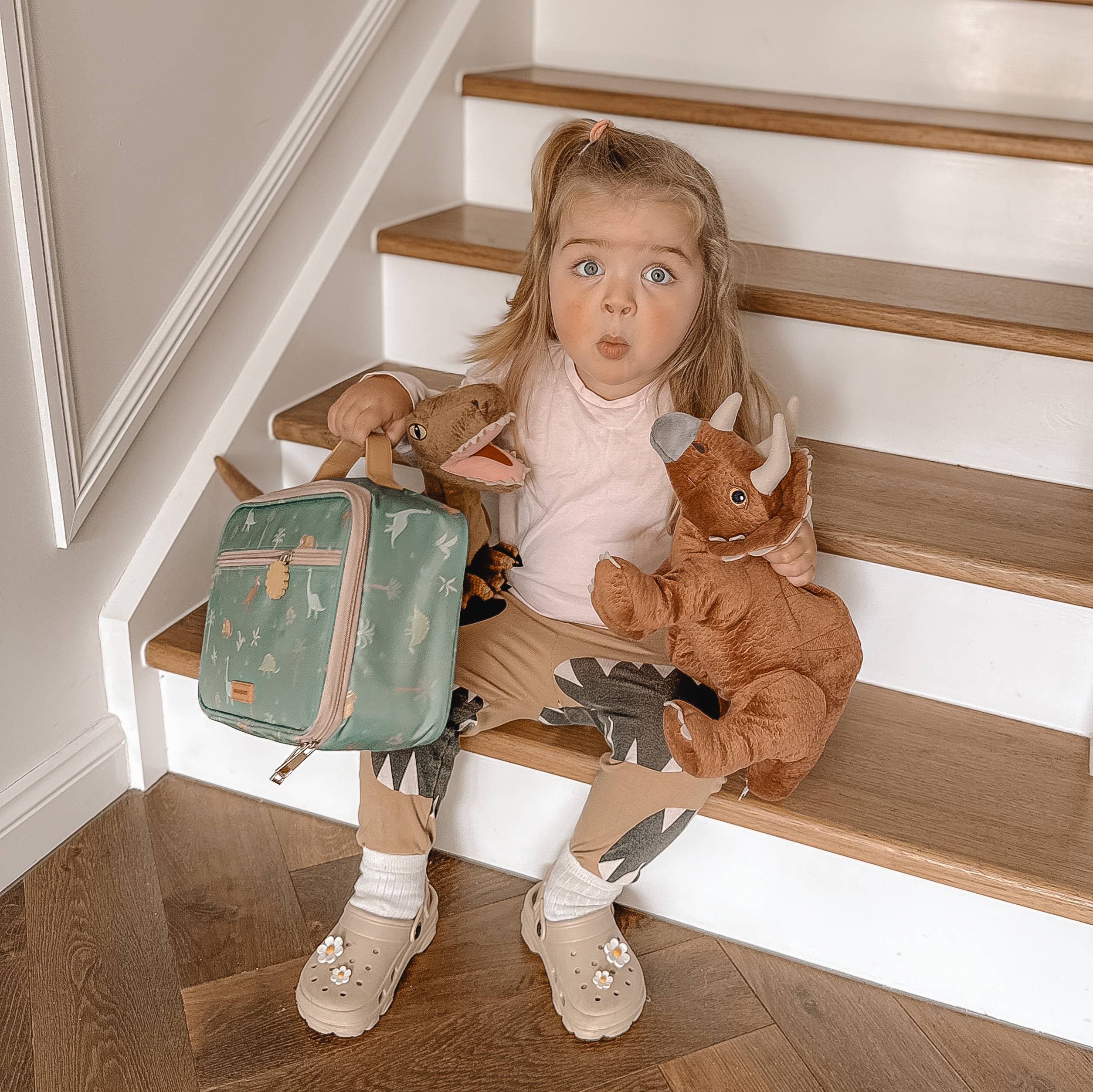 Fox & Fallow - Venta al por mayor Bolsa para almuerzo/fiambrera - Niños - Bolsa de Almuerzo Grande Dinos2