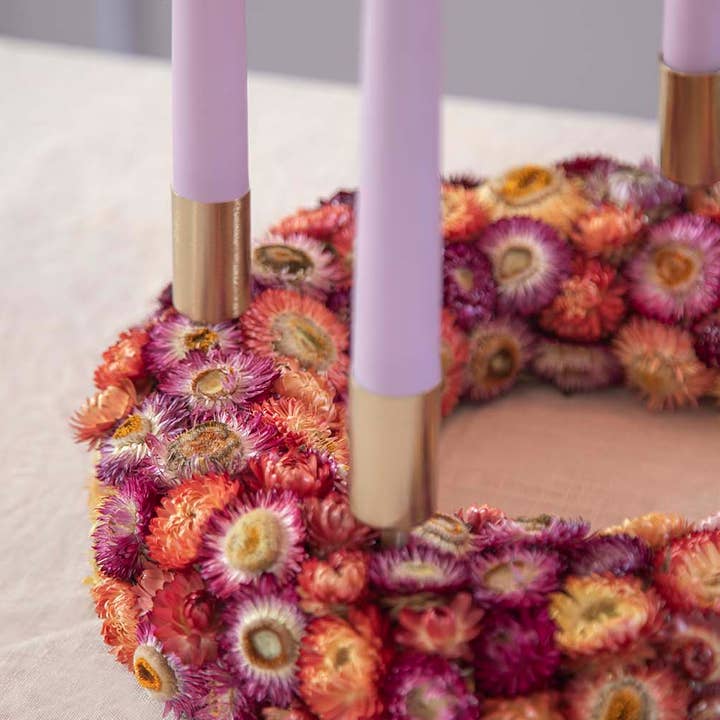 MOUD Home - Wholesale Tapered Candle/Candlestick - Cozy Paraffin Candles - Light Purple - 4 Pcs.2