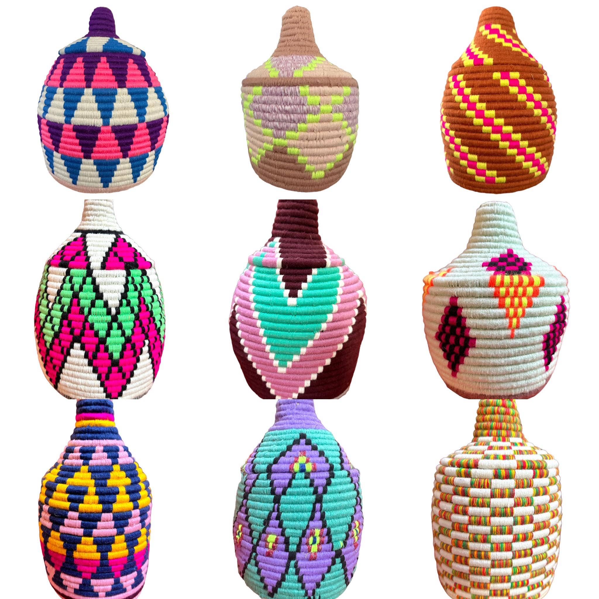 SOUK in the CITY - Wholesale Basket - Set of 5 Berber Baskets (fixed color mixes)18