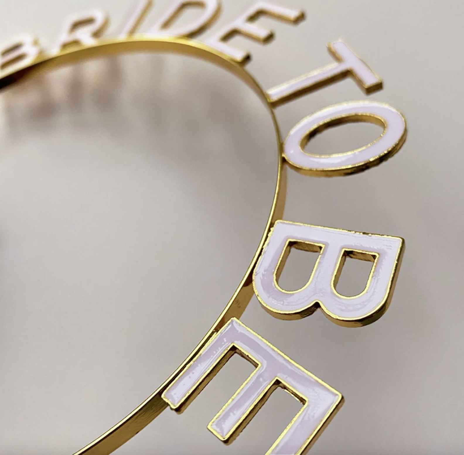 PopFizzCheers - Wholesale Fashion Headband - Women's - Bride To Be Gold Blush Pink Metal Headband1