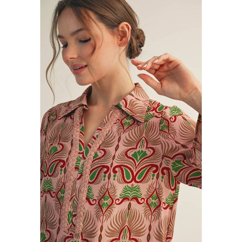 STYLE USA - Vente Robe – femme - NOUVELLE Robe droite à imprimé bohème11