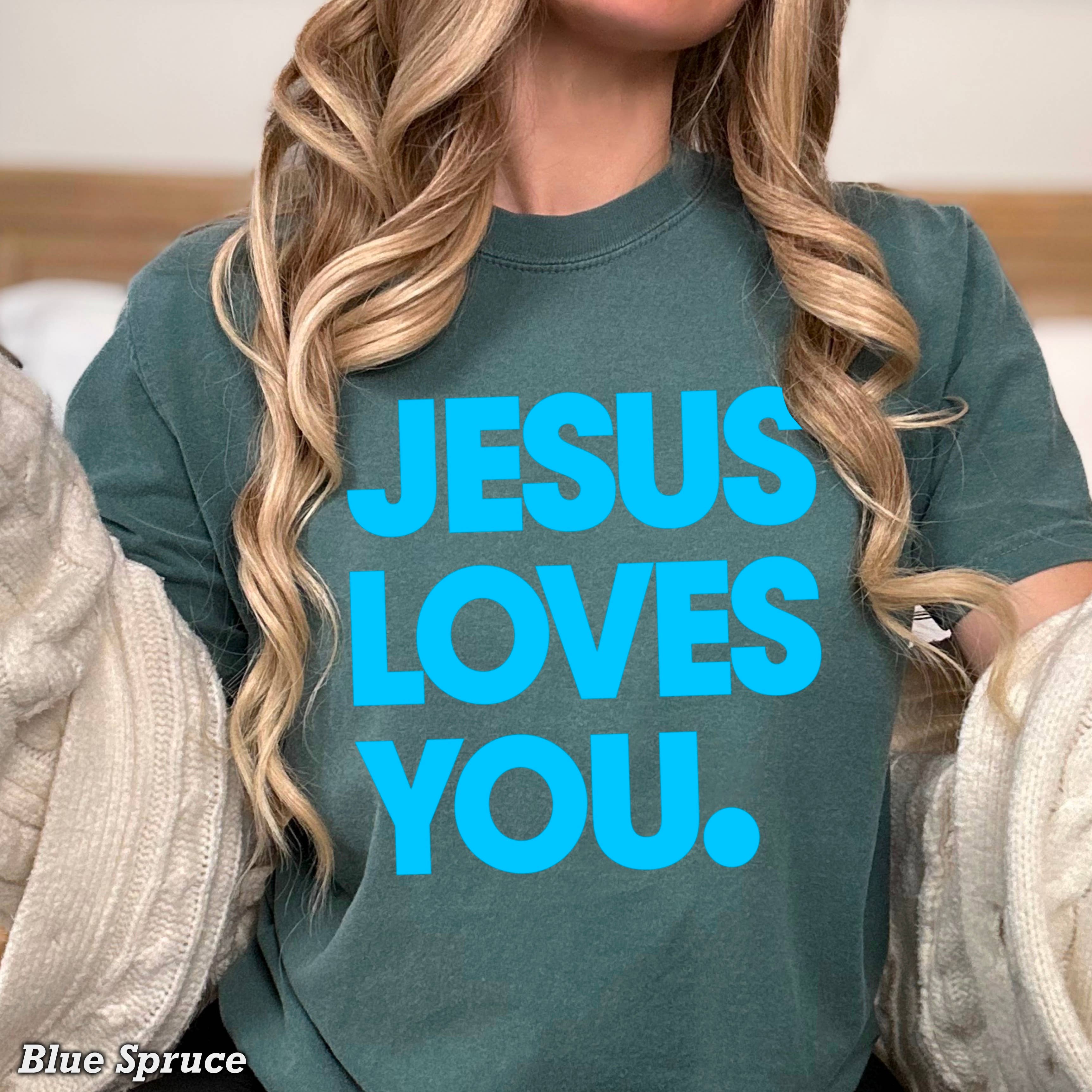 Shoppe SHC - Wholesale Screen Printed T-Shirt - Women's - Jesus Loves You Christian T-Shirt | Comfort Colors15